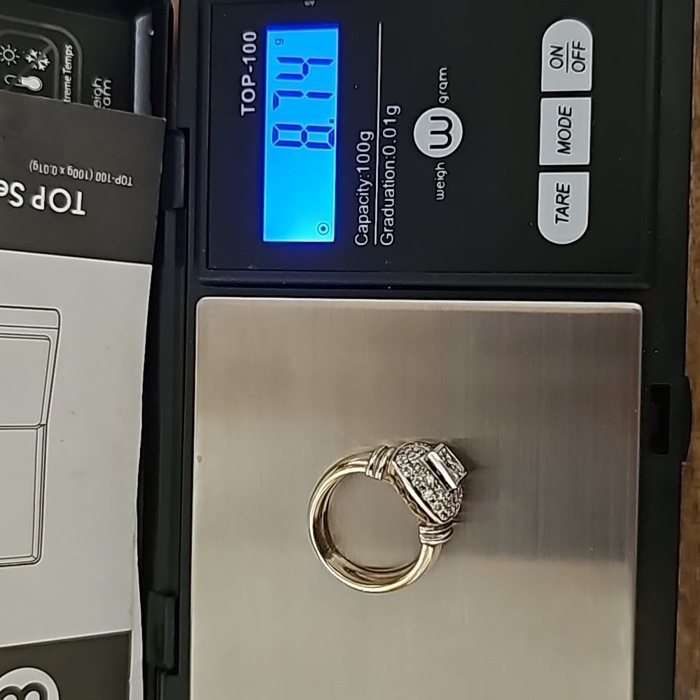 14k gold diamond princess cut ring - Picture 13 of 13